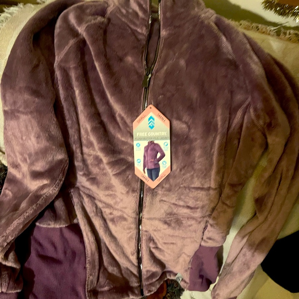 Free Country Ladies Small PLUSH BUTTER PILE JACKET